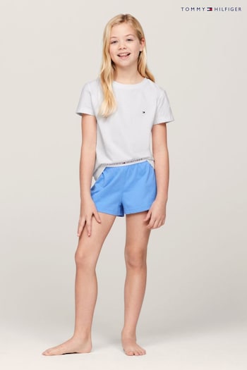 Tommy lace Hilfiger Blue Short T-Shirt Pyjama Set (N28099) | £45