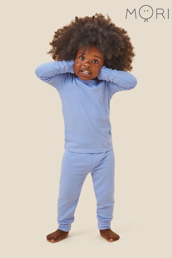 MORI Organic Cotton & Bamboo Kids Blue Pyjama Set (N28168) | £33.50 - £35.50