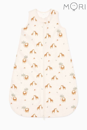 MORI BIBI Organic Cotton Giraffe Front Opening 0.5 TOG Sleeping Bag (N28176) | £30.50 - £40.50