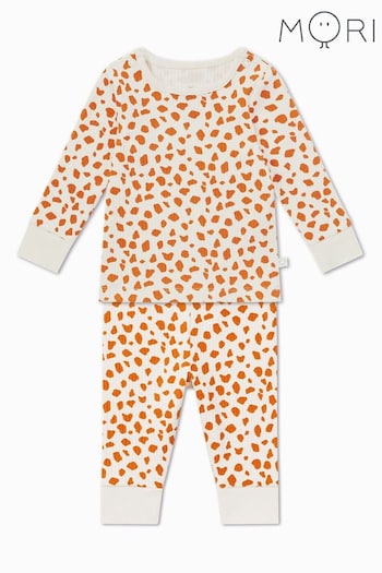 MORI Cream Organic Cotton & Bamboo Giraffe Spot Pyjama Set (N28180) | £33.50 - £35.50