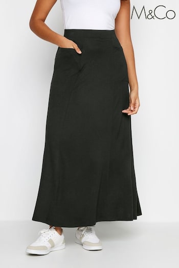 M&Co Black Petite Pocket Maxi Skirt (N28322) | £27