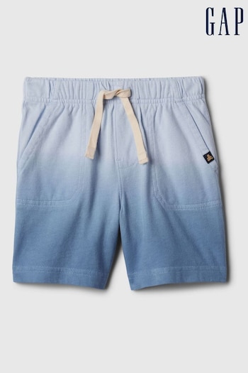 Gap Blue Fade Brannan Bear Pull On Wash Shorts (Newborn-5yrs) (N28405) | £6