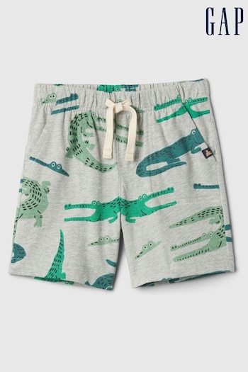 Gap Grey Croc Pull On Wash Shorts (Newborn-5yrs) (N28408) | £8