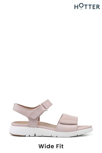 Hotter Pink Saunter Touch Buckle Fastener Wide Fit Sandals (N28429) | £79