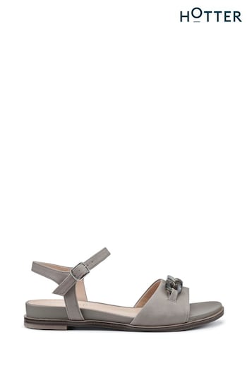 Hotter Grey Modena Buckle Sandals (N28463) | £79