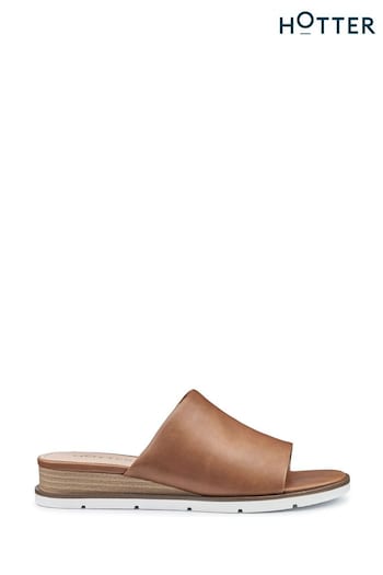 Hotter Brown Regular Kos Slip-Ons Sandals (N28470) | £79
