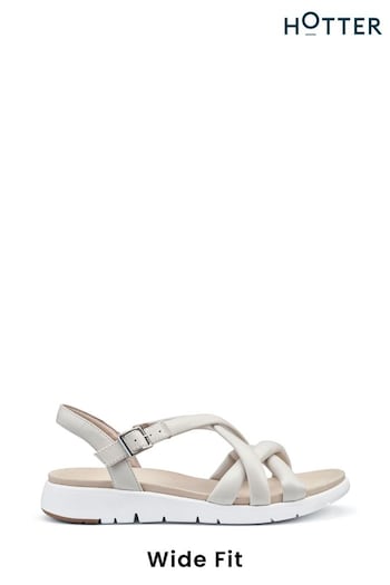 Hotter Cream Seek Touch-Fastening Wide Fit Fit Sandals (N28492) | £79