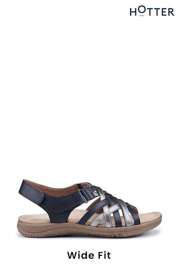 Hotter Blue Maple Touch Fastening Wide Fit Sandals (N28507) | £79