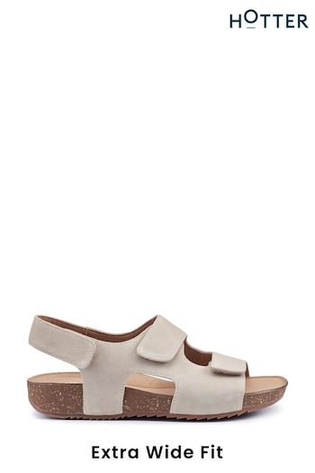 Hotter Brown Explore Touch Fastening X Wide Sandals (N28509) | £59
