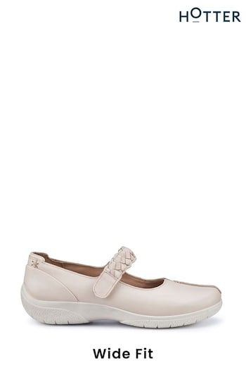 Hotter Cream Shake II Touch Fastening Wide Fit Shoes (N28524) | £79