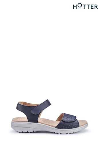 Hotter Blue Leah II Touch-Fastening Regular Fit Sandals (N28526) | £79