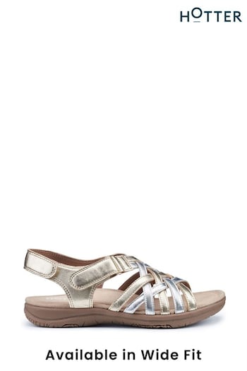 Hotter Silver Maple Touch-Fastening Regular Fit Sandals (N28534) | £79