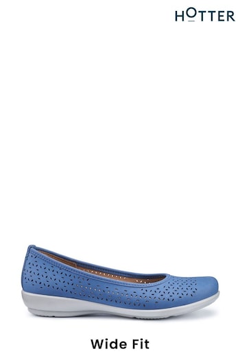 Hotter Blue Livvy II Slip-On Wide Fit Fit Shoes (N28566) | £69