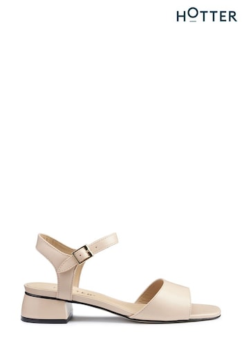 Hotter Natural Amalfi Slip-On/Buckle Regular Sandals (N28573) | £79