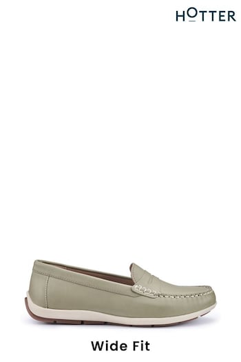 Hotter Green Pier Slip-On Wide Fit 20th Shoes (N28597) | £89