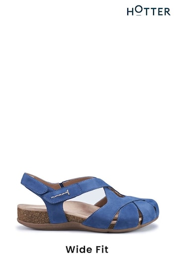 Hotter Blue Catskill II Touch-Fastening Wide Fit Sandals (N28619) | £89