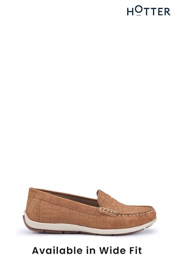 Hotter Tan Brown Pier Slip-On Shoes (N28624) | £89