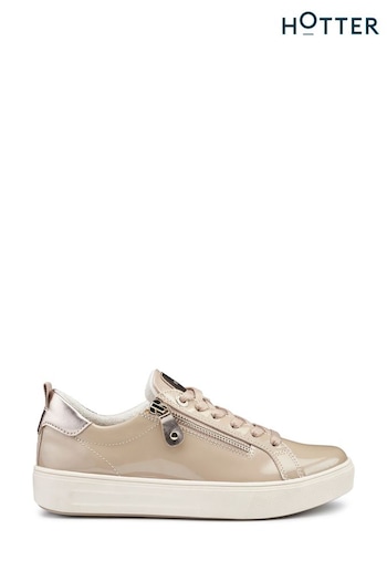 Hotter Natural Cupid Lace-Up/Zip Regular Shoes (N28627) | £79