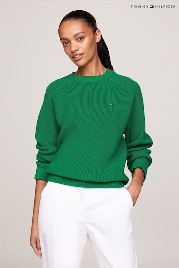 Tommy Hilfiger Green Cardi Stitch Sweater (N28658) | £140