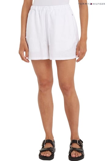Tommy Hilfiger Casual Linen White Shorts (N28662) | £110