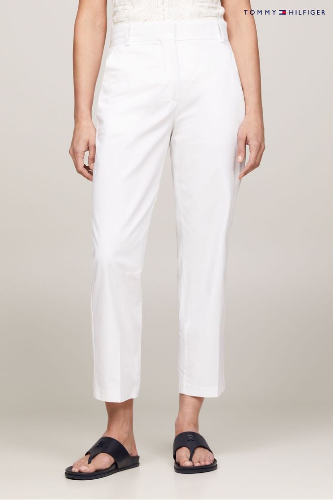 Buy Women s White Chino Trousers Online Next UK