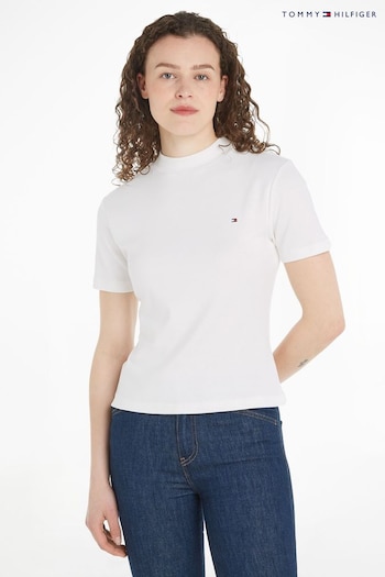 Tommy Slip Hilfiger Cream Cody Slim Fit T-Shirt (N28706) | £45