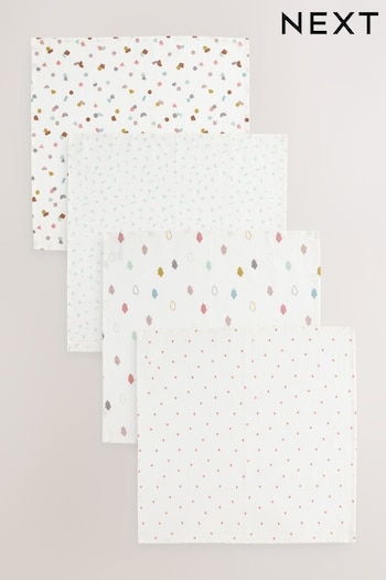 Shapes Baby Muslin 100% Cotton Cloths 4 Pack (N28813) | £10 - £12