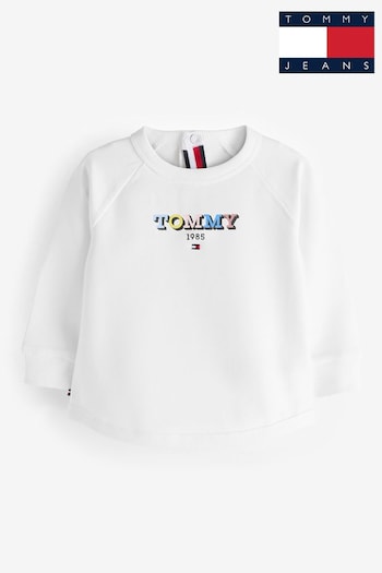 Tommy high-top Hilfiger Baby Multicolor White Sweatshirt (N28839) | £45