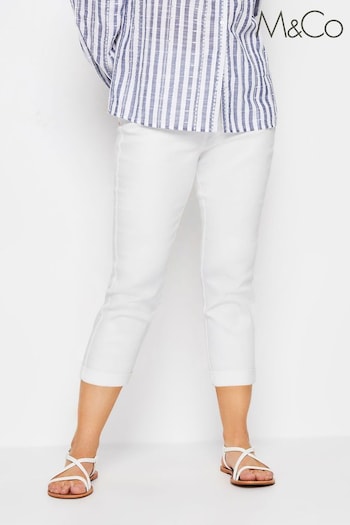 M&Co White Boyfriend Cropped Jeans (N28842) | £34