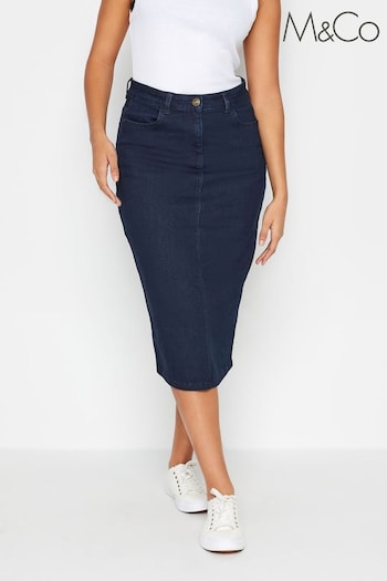 M&Co Mid Blue Denim Midi Skirt (N28848) | £34