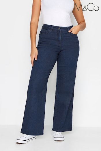 M&Co Blue Wide Leg Jeans (N28859) | £39