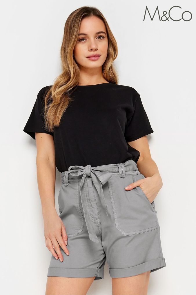 Womens grey dress shorts outlet