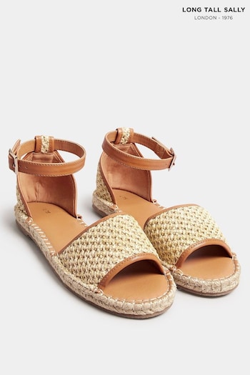 Long Tall Sally Natural Espadrille Open Toe Sandals In Standard Fit (N28869) | £39
