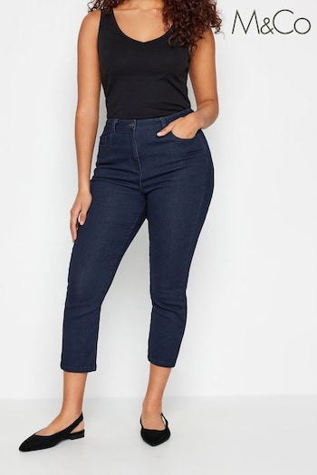 M&Co Mid Blue Mid Wash Crop Jeans (N28892) | £29