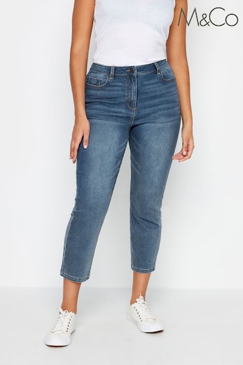 M&Co Blue Petite Midwash medium Jeans (N28895) | £29