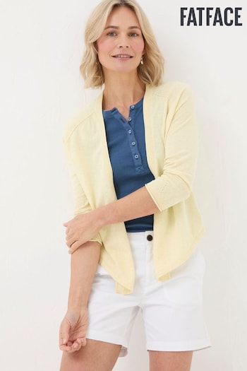 FatFace Yellow Tie Front Cardigan (N28962) | £45