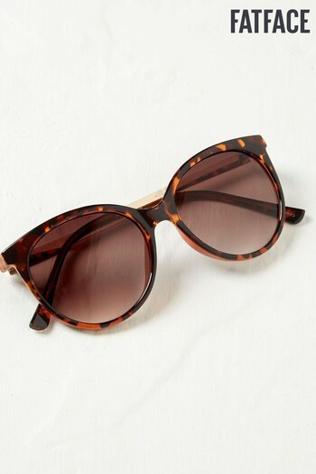 FatFace Brown Adele Cat Eye Clyde Sunglasses (N28979) | £25