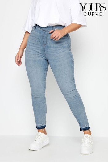 Yours Curve Light Blue Turn Up GRACE Jeans NEON (N29169) | £31