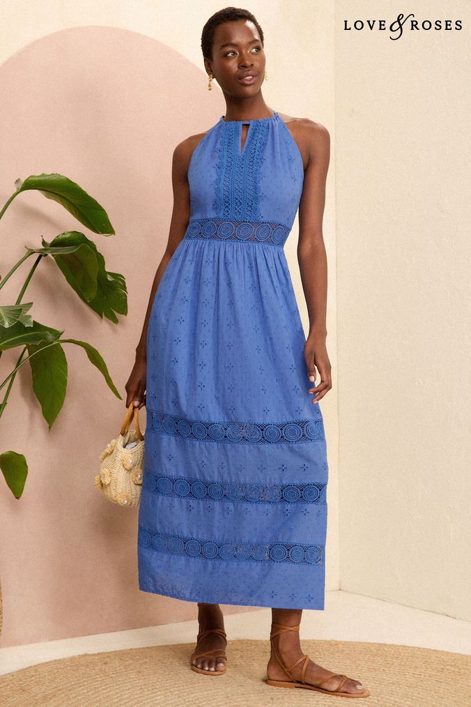 Buy Women s Summer Dress 100 Cotton Halter Neck Dresses Online Next UK