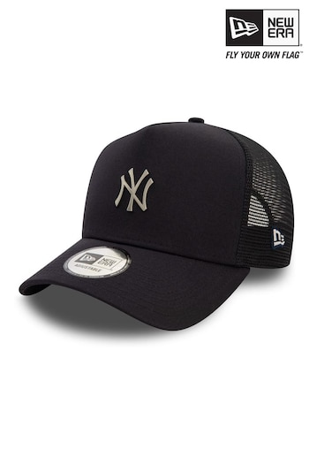 New Era Mens Blue 100% Cotton New York Yankees 9FORTY E-Frame Trucker Cap (N29463) | £30