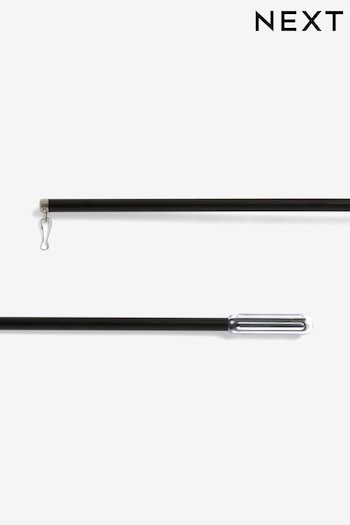 Set of 2 Black 100cm Curtain Draw Rods (N29490) | £16