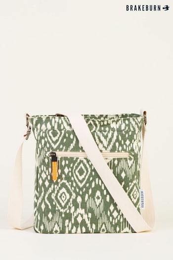 Brakeburn Green Ikat Mix Cross Body Bag (N29537) | £35