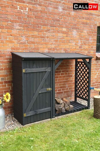 Callow Grey Log Store and Garden Tool Shed Anthracite (N29572) | £500