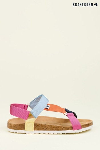 Brakeburn Orange Rainbow Webbing Strap Sandals menos (N29642) | £35