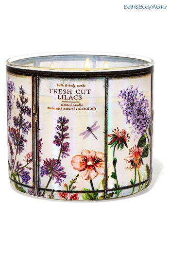 Duvet Covers & Sets Fresh Cut Lilacs 3-Wick Candle 14.5 oz / 411 g (N29673) | £29.50