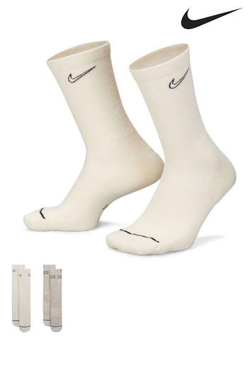 Nike Spartan Natural Everyday Plus Cushioned Crew Socks 2 Pairs (N29839) | £18