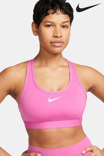 Nike Bright Pink DriFIT Swoosh Medium Support Padded Bra (N29854) | £40