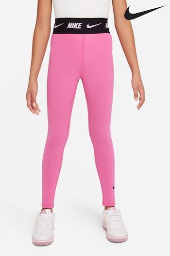 Nike Pink Logo Tape High Waisted Leggings (N29905) | £33