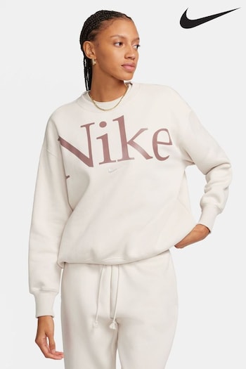 Nike Cream Oversized Varsity Crew Neck Sweatshirt (N29921) | £60