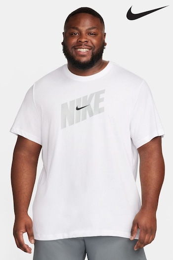 Nike White Dri-FIT Training T-Shirt (N29998) | £30